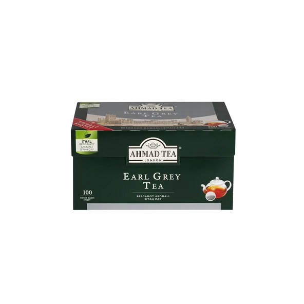 Ahmad Tea Earl Grey Demlik Poşet Çay 100'lü 320 G (5'li Paket) ürün görseli 1