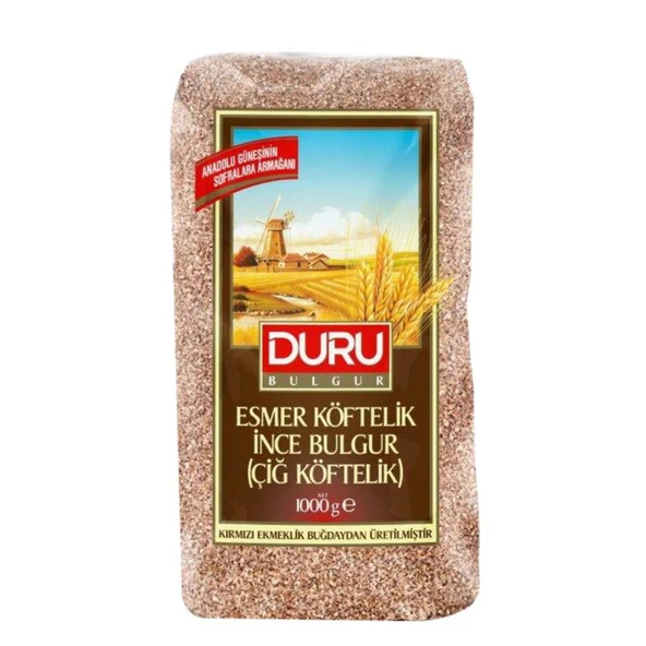 Duru Esmer Çiğ Köftelik Bulgur 1 Kg (6'li Paket) ürün görseli 1