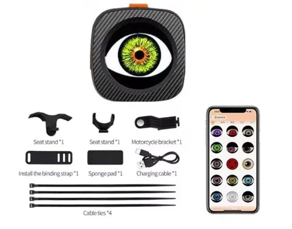 Vona Demon Eye Single Arka Stop Tek Gözlü telefondan yönetmeli bisiklet motosiklet arka stop ürün görseli 1