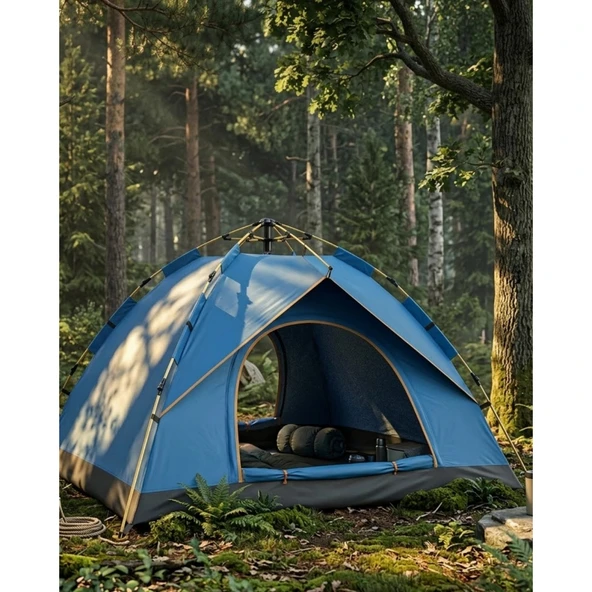 Otomatik Kamp Çadırı 200x135x135 cm Su Geçirmez Kolay Kurulum Taşınabilir ürün görseli 1