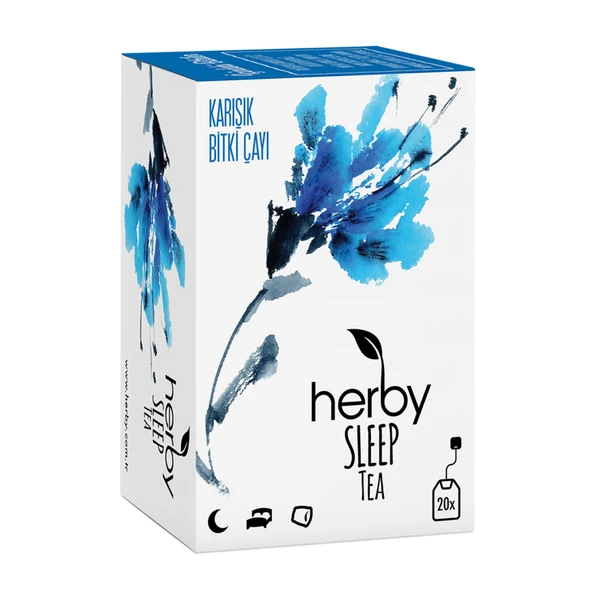 Herby Sleep Tea Uyku Öncesi Passifloralı Bitki Çayı 20'li (5'li Paket) ürün görseli 1