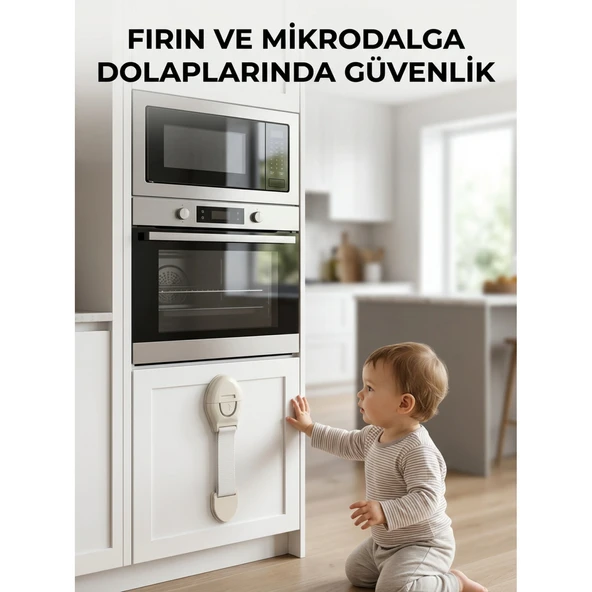 Bebek Güvenlik Dolap Kilidi Çok Amaçlı Çocuk Emniyet Kilit Sistemi ürün görseli 1