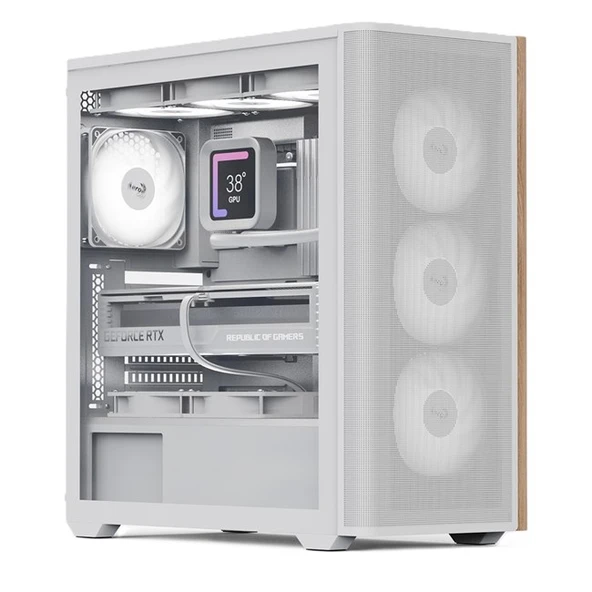 Aerocool D501A A-RGB Type-C ATX Beyaz - Resim 2