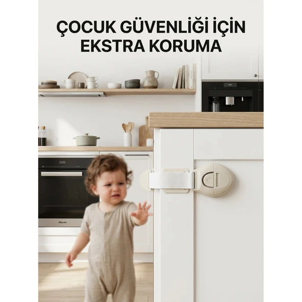 Dolap ve Çekmeceler İçin Çocuk Güvenlik Kilidi Pratik Emniyet Aparatı ürün görseli 1
