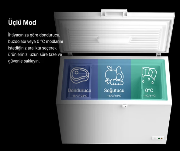 Tecna TYE 2202 Dual Sandık Tipi Derin Dondurucu - Resim 5