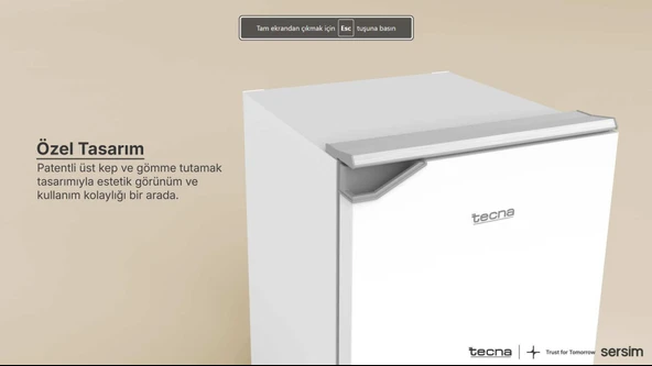 Tecna TTD 3105 KEP Mini Derin Dondurucu Beyaz - Resim 7