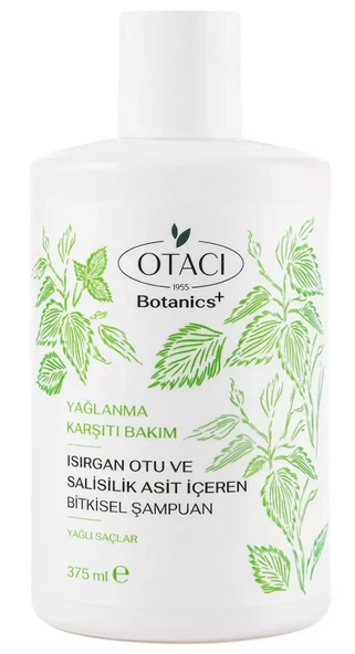 Otaci Botanics Yağlanma Karşıtı Bakım Isırgan Otu ve Salisilik Asit İçeren Bitkisel Şampuan 375 ml ürün görseli 1