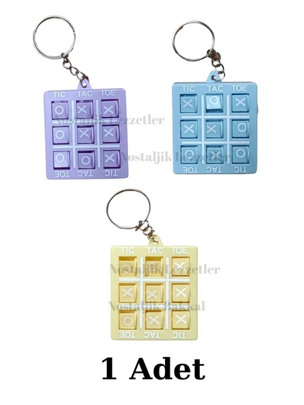 XOX Oyunu Anahtarlık 1 Adet Tic Tac Toe Zeka ve Stres Oyuncağı Çanta Süsü ürün görseli 1