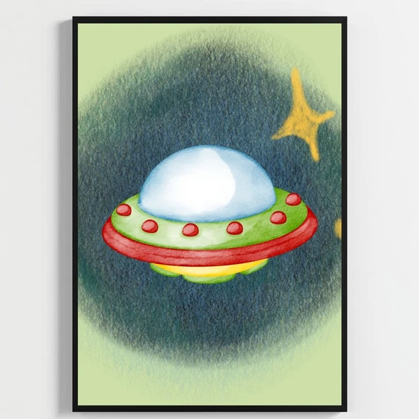Besay Uzay Macerası | Astronotlu Eğitici Ve Eğlenceli Bebek Odası Posteri | 3'Lü Çocuk Odası Poster Seti A3 Çerçevesiz ürün görseli 1