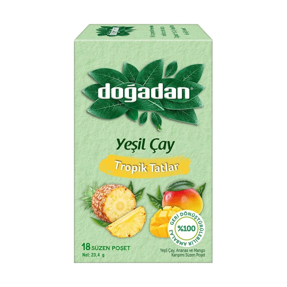 Doğadan Yeşil Çay Tropik Tatlar 18'li 23,4 G (7'li Paket) ürün görseli 1