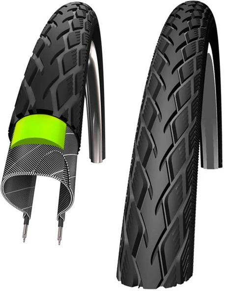 Schwalbe Marathon GreenGuard 700X32 Korumalı Lastik Bisiklet Dış Lastiği Siyah Zırhlı Lastik ürün görseli 1