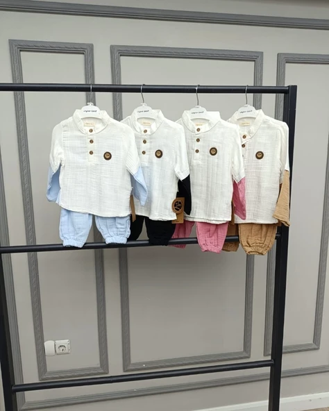 Renkli Muslin Takım - Resim 6