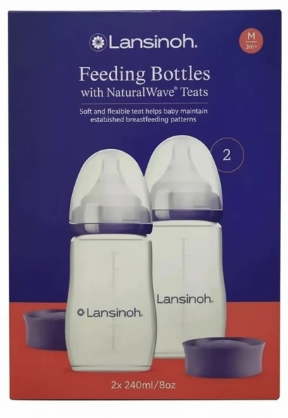Lansinoh Natural Wave Biberon Seti 240 ml 2li ürün görseli 1