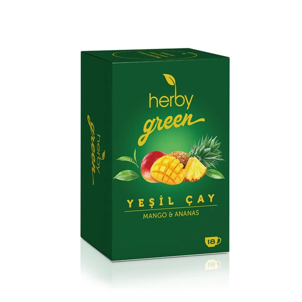 Herby Yeşil Çay Mango & Ananas 18'li 27 G (4'li Paket) ürün görseli 1