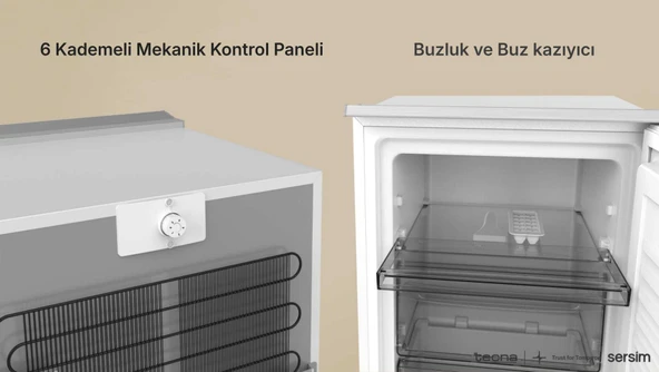 Tecna TTD 3105 KEP Mini Derin Dondurucu Beyaz - Resim 6