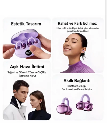 KATJMER KJ/RB-001 RİNG BUDS BLUETOOTH EARPHONE - Resim 3