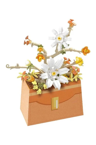 Bloom Boutique Çiçek Çanta Yapım Seti 232 Parça – Mini Blok DIY Model – Çiçek Temalı Yapı Oyuncağı ürün görseli 1