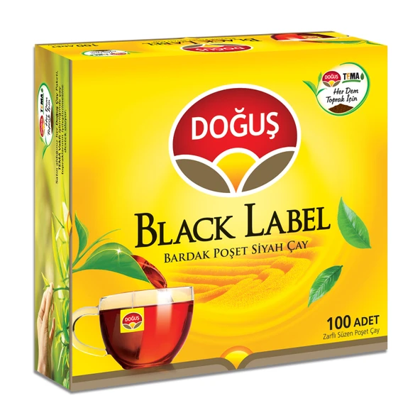 Doğuş Black Label Bardak Poşet Çay 100'lü 200 G (7'li Paket) ürün görseli 1