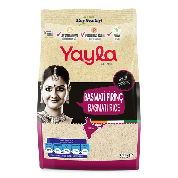 Yayla Gurme Basmati Pirinç 500 G (8'li Paket) ürün görseli 1