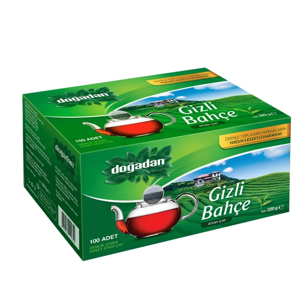 Doğadan Gizli Bahçe Demlik Poşet Çay 100'lü 320 G (7'li Paket) ürün görseli 1