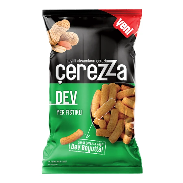 Çerezza Dev Yer Fıstıklı Mısır Çerezi Parti Boy 145 G (7'li Paket) ürün görseli 1