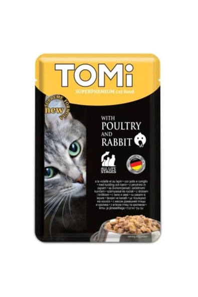 Tomi Kısır Kedi Yaş Maması Kümes Hayvan,Tavşan 85G ürün görseli 1