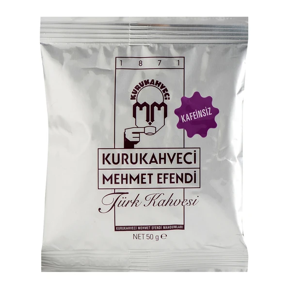 Kurukahveci Mehmet Efendi Kafeinsiz Türk Kahvesi 50 G (5'li Paket) ürün görseli 1