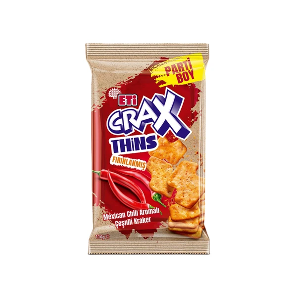 Eti Crax Thins Mexican Chili 110 G (8'li Paket) ürün görseli 1