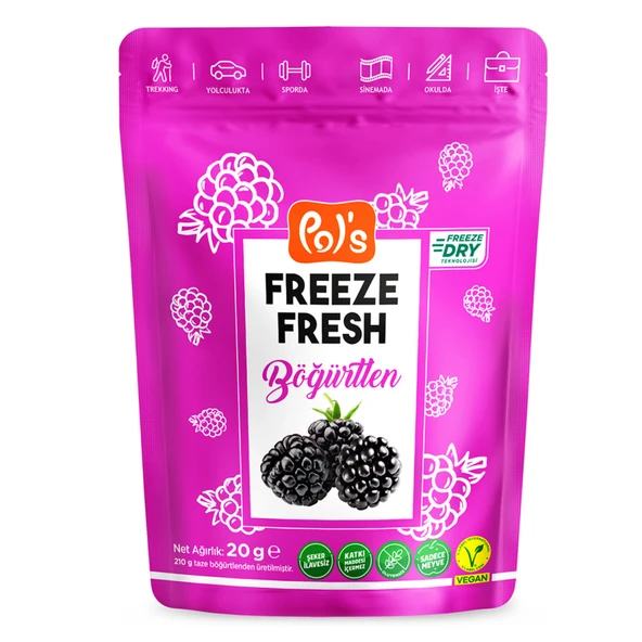 Pol's Freeze Fresh Böğürtlen 20  G (7'li Paket) ürün görseli 1