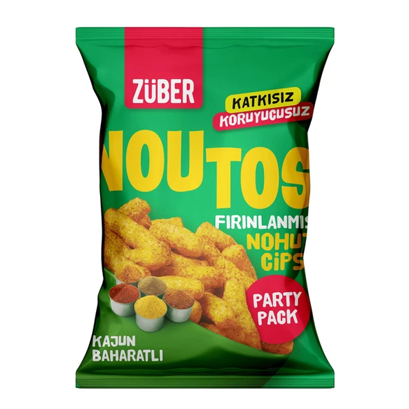 Züber Noutos Kajun Baharatlı Nohut Cipsi 75 G (6'li Paket) ürün görseli 1