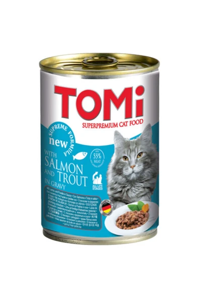 Tomi Kedi Yaş Maması Somon Ve Alabalıklı 400 G ürün görseli 1
