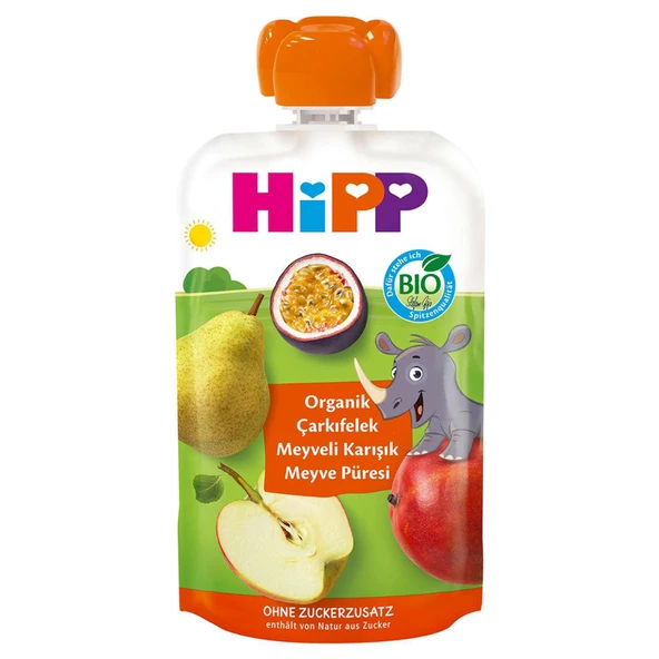 Hipp Organik Çarkıfelek Karışık Meyve Püresi 100 G (6'li Paket) ürün görseli 1