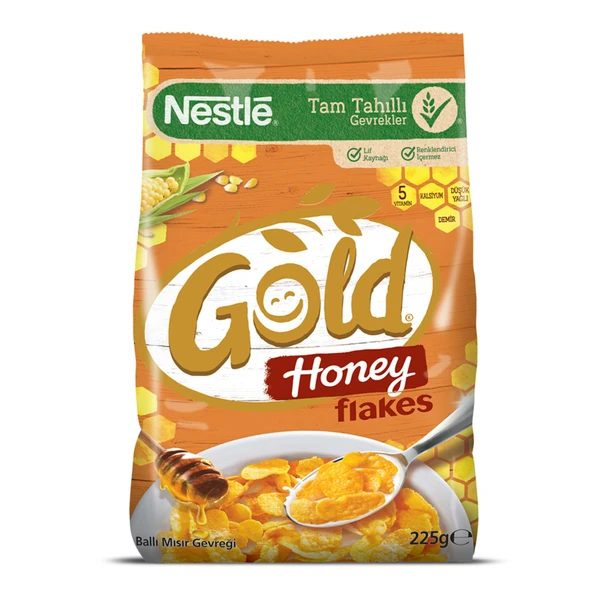 Nestle Gold Honey Flakes Ballı Mısır Gevreği 225 G (6'li Paket) ürün görseli 1