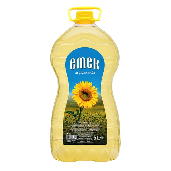 Emek Ayçiçek Yağı 5 L Köşeli Pet (6'li Paket) ürün görseli 1