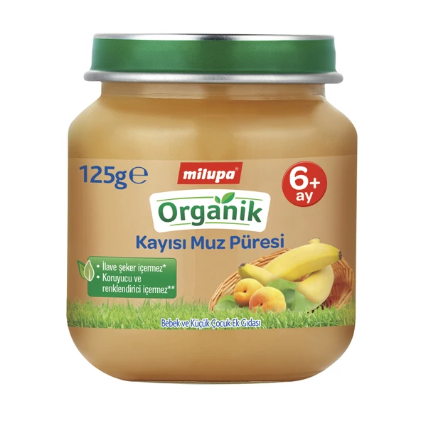 Milupa Organik Kayısı Muz Püresi 125 G (8'li Paket) ürün görseli 1