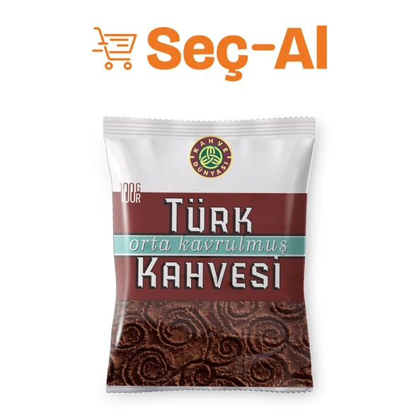Kahve Dünyası Orta Kavrulmuş Türk Kahvesi 100 G (8'li Paket) ürün görseli 1