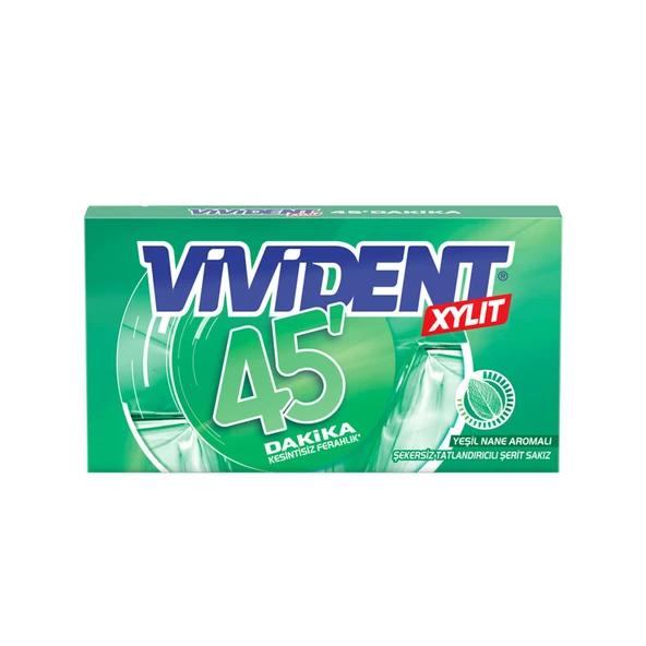Vivident 45Dk Cüzdan Yeşil Naneli Sakız 26 G (6'li Paket) ürün görseli 1