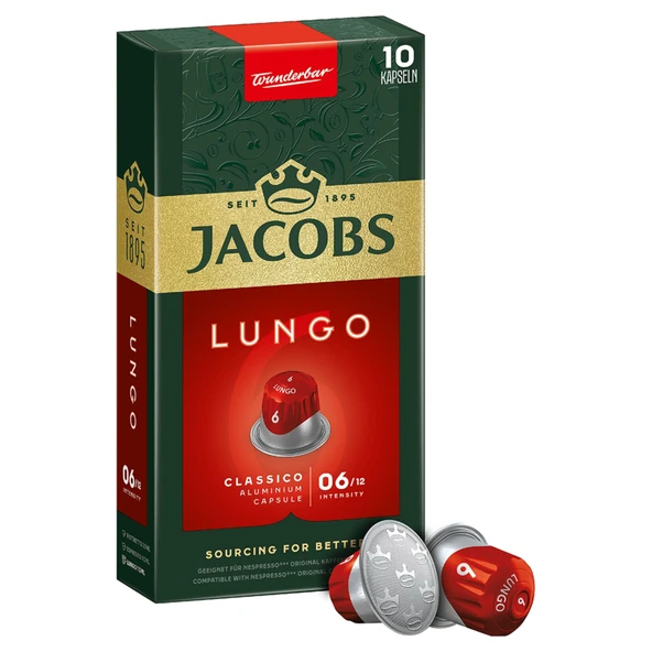 Jacobs Capsule Lungo 6 Classico 10'lu 52 G (2'li Paket) ürün görseli 1