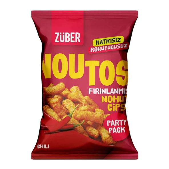 Züber Noutos Fırınlanmış Nohut Cipsi Chili 75 G (8'li Paket) ürün görseli 1