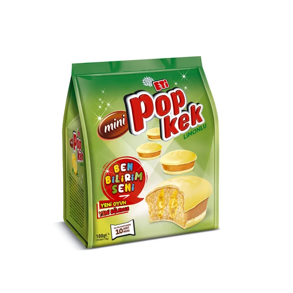Eti Popkek Mini Limonlu Kek 180 G (8'li Paket) ürün görseli 1
