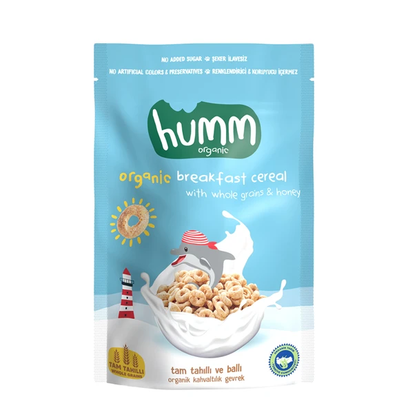 Humm Organic Tam Tahıllı Ballı Kahvaltılık Gevrek 80 Gr (5'li Paket) ürün görseli 1
