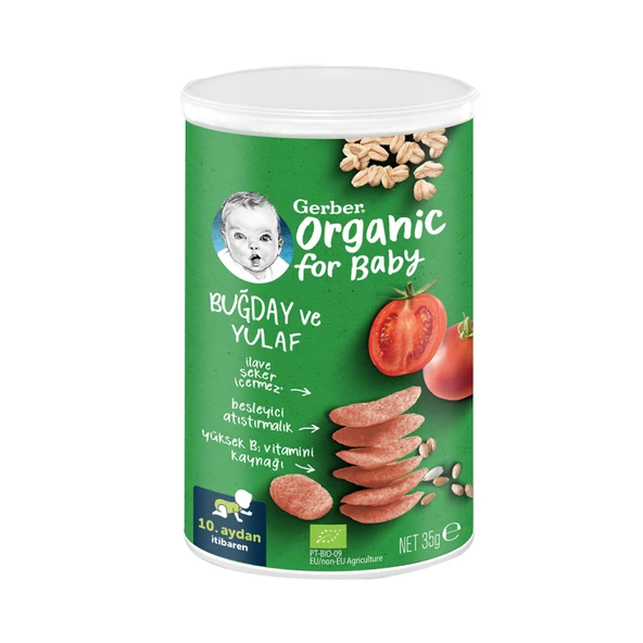 Gerber Organik Buğdaylı Yulaflı Kraker 35 G (5'li Paket) ürün görseli 1