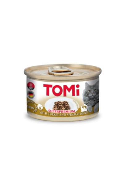 Tomi Kedi Yaş Maması Hindili Ispanaklı 85 G ürün görseli 1