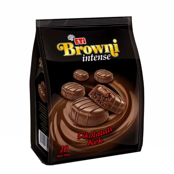 Eti Browni Intense Mini Çikolatalı Kek 160 G (8'li Paket) ürün görseli 1