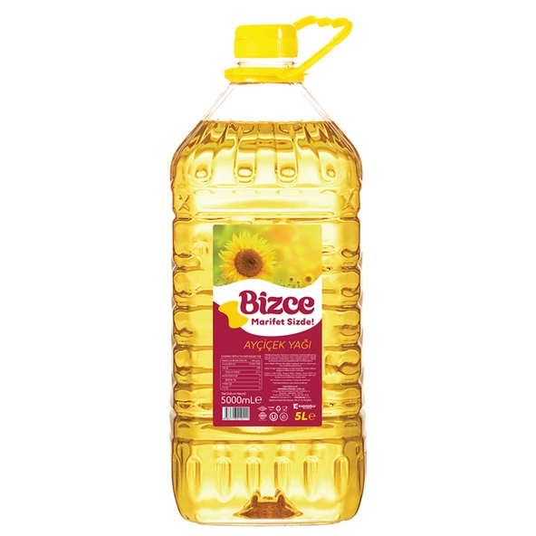 Bizce Ayçiçek Yağı Pet 5 L (6'li Paket) ürün görseli 1