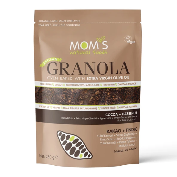 Mom's Kakaolu Fındıklı Granola 280 G (2'li Paket) ürün görseli 1