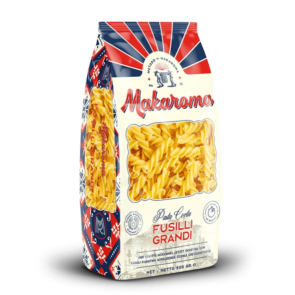 Makaroma Fusilli Grandi (Burgu) 500 G (8'li Paket) ürün görseli 1