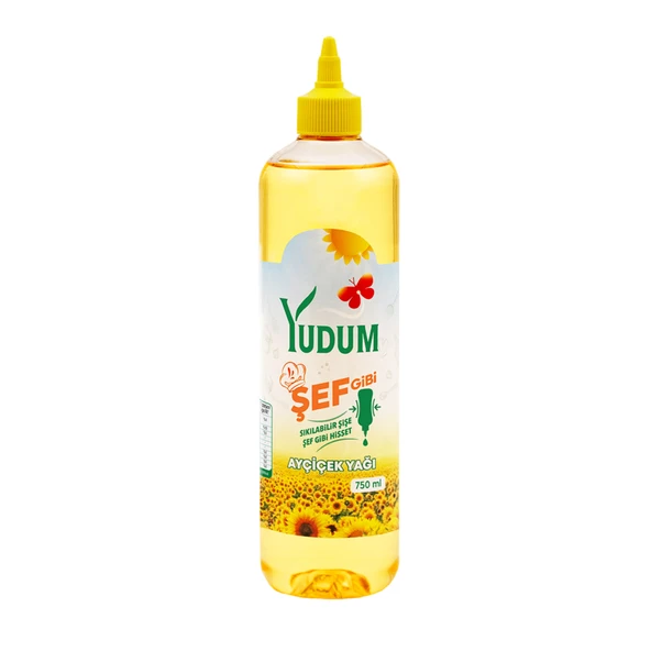 Yudum Şef Gibi Ayçiçek Yağı Fişek Ambalaj Pet 750 Ml (4'li Paket) ürün görseli 1