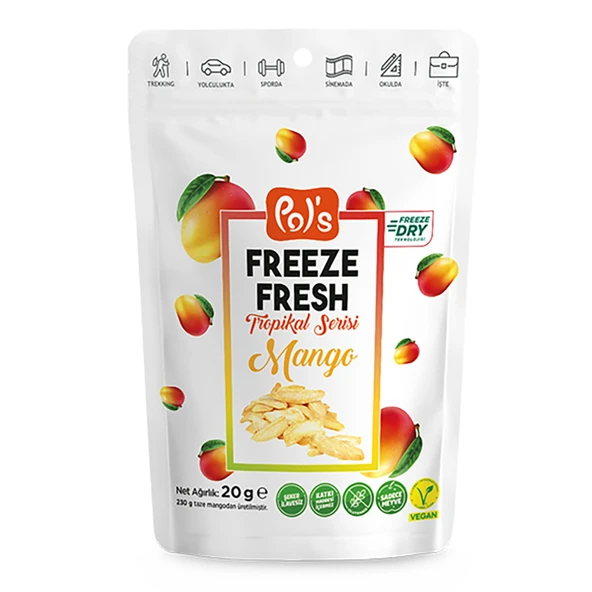 Pol's Freeze Fresh Tropikal Seri Mango 20 G (6'li Paket) ürün görseli 1
