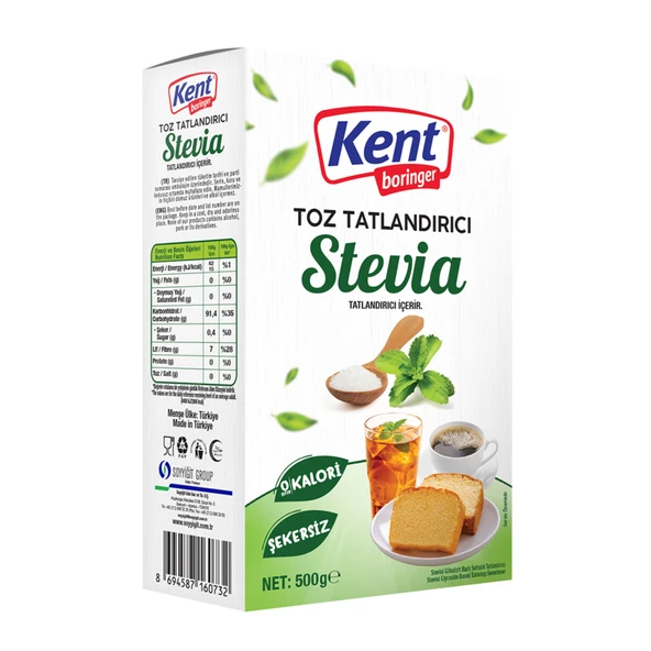 Kent Boringer Stevia Toz Tatlandırıcı 500 G (8'li Paket) ürün görseli 1